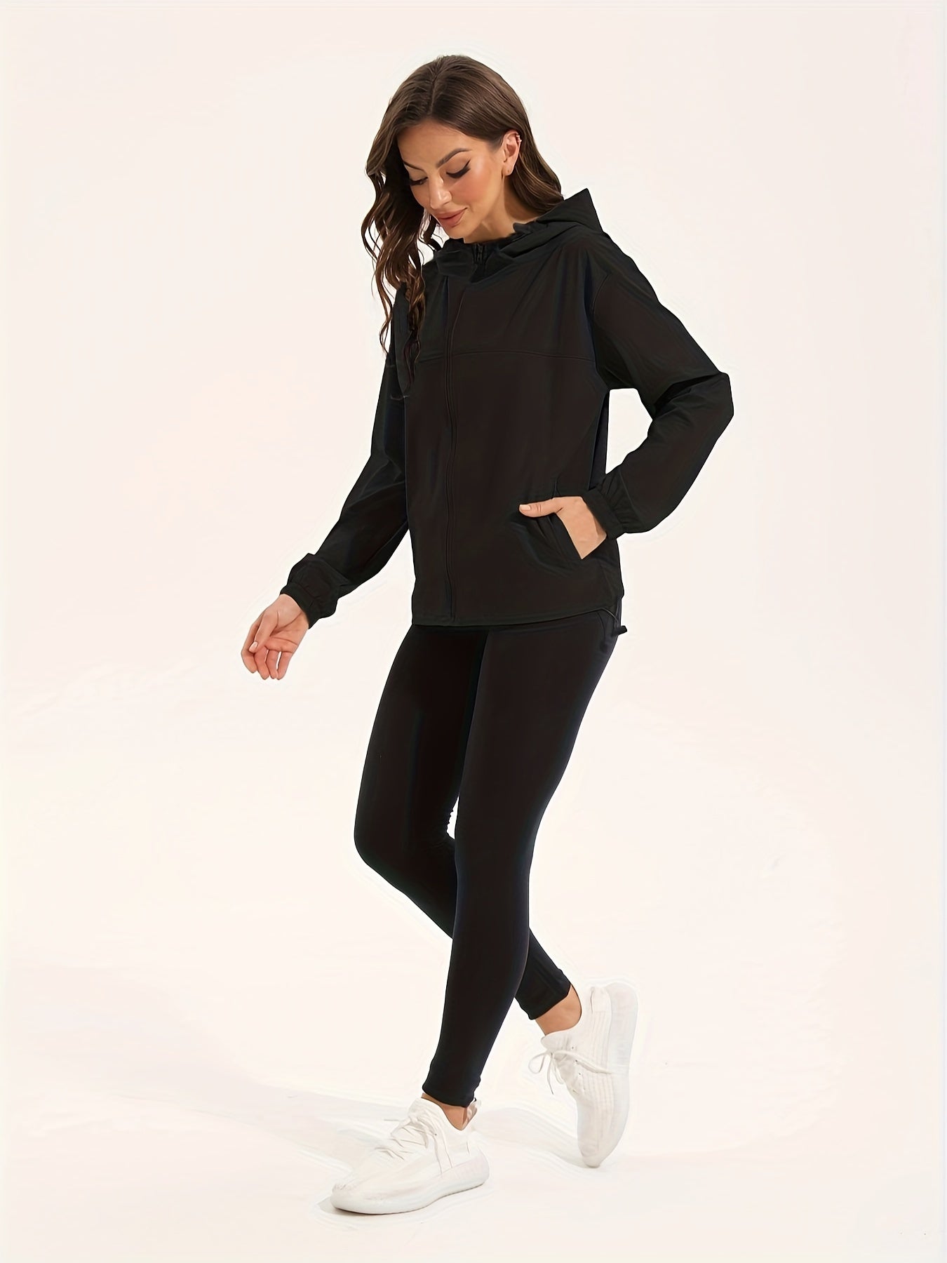 Vrouwen Waterdichte Hardloopjack met Capuchon Ademend