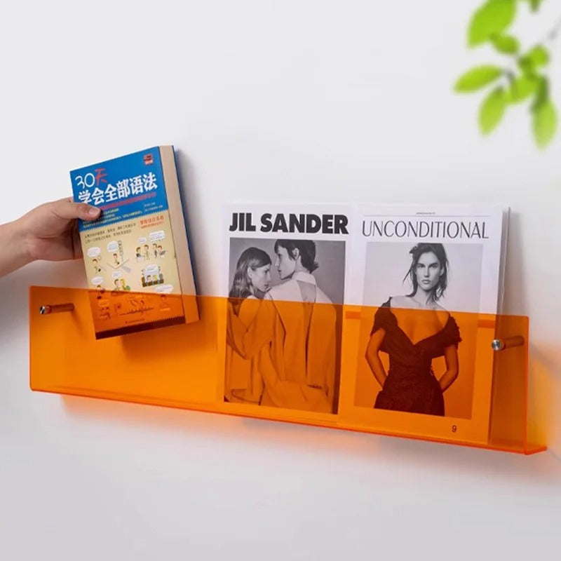 Wandplank PVC Zwevend Tijdschriftenrek 40cm 50cm 80cm Boeken Woonkamer Modern