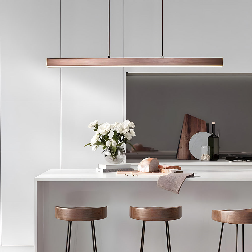Verumo Hanglamp LED Metaal Zwart Keukeneiland Eettafel Moderne Verlichting Lineaire Hanglamp