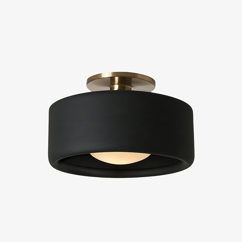 Keramische Plafondlamp Scandinavisch Design met Halfrond Porselein Kap