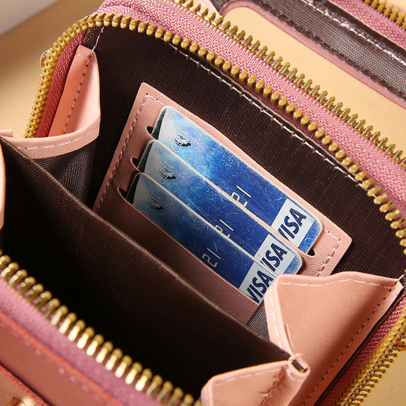 Dames Telefoontas Crossbody met Touchscreen Scherm en Bloemenvormig Ontwerp