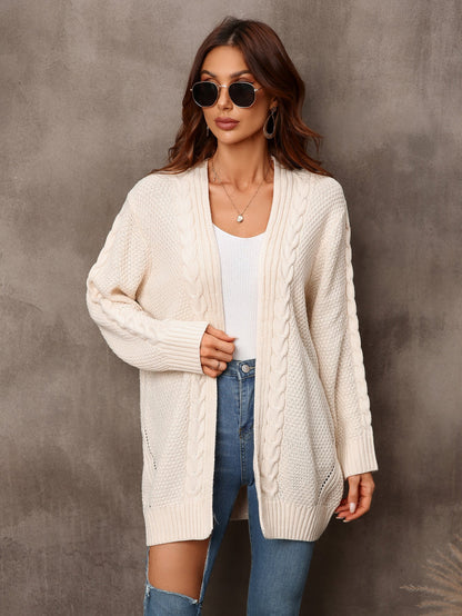 Dames Vest Gebreid met Kabelpatroon Warm en Stijlvol