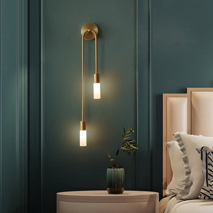 Gouden Wandlamp 2-Lichts Sticks – Moderne LED Verlichting voor Woonkamer en Slaapkamer