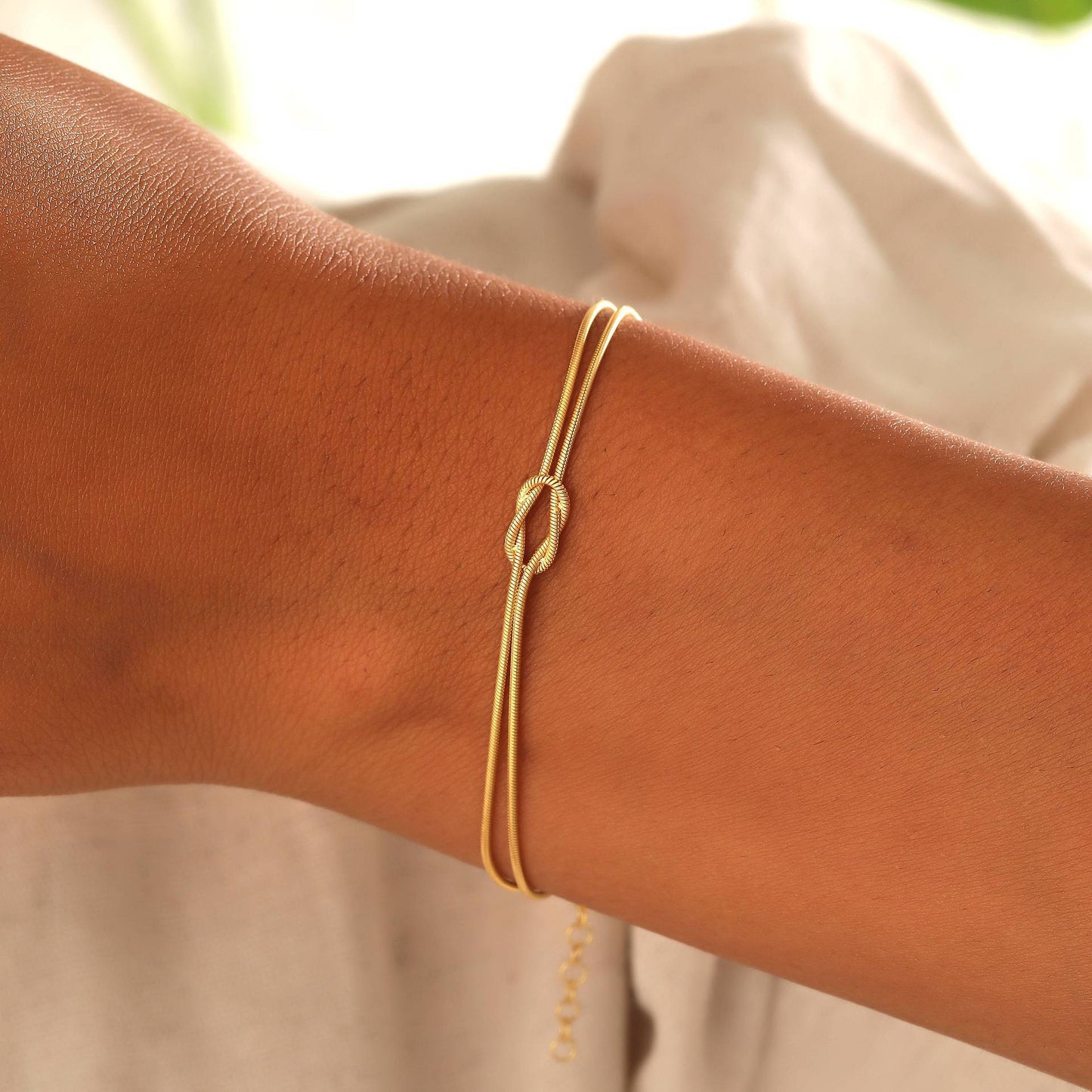 Dames Armband Roestvrij Staal Liefdesknoop Elegante Simpelheid