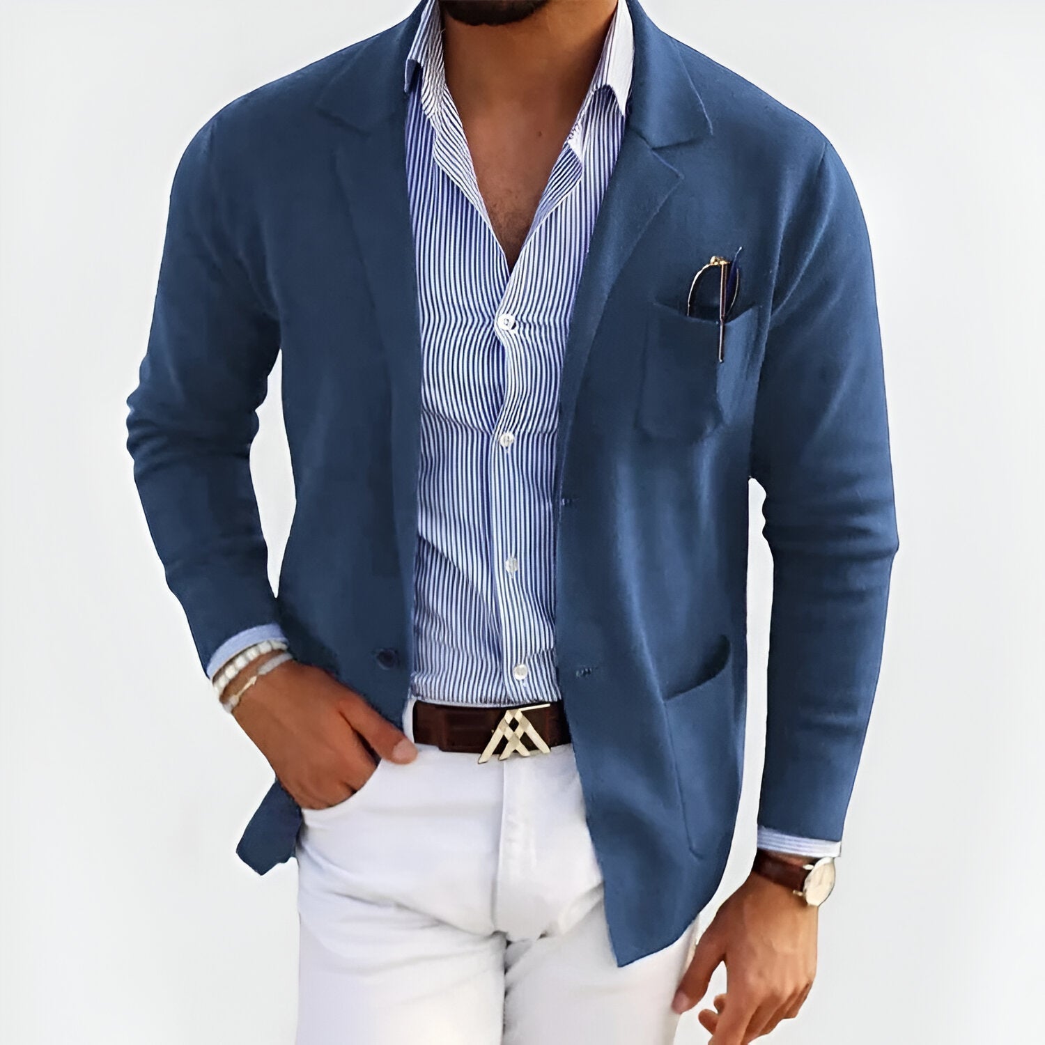 Heren Blazer Lichtgewicht Slim Fit voor Zakelijk en Casual Look - StudioMarella