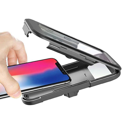 Waterdichte Telefoonhouder voor Fiets met 15W Draadloze Powerbank Zwart