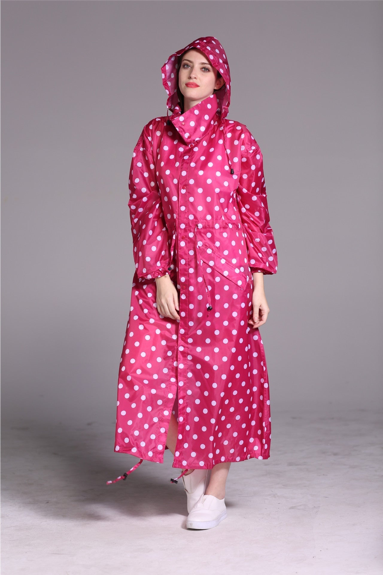 Dames Regenjas Lange Lichtgewicht Met Leuke Print