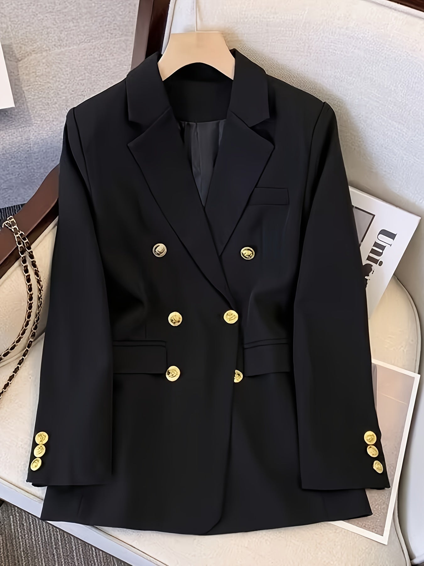 Dames Blazer Slim Fit met Gouden Knopen Elegant - StudioMarella
