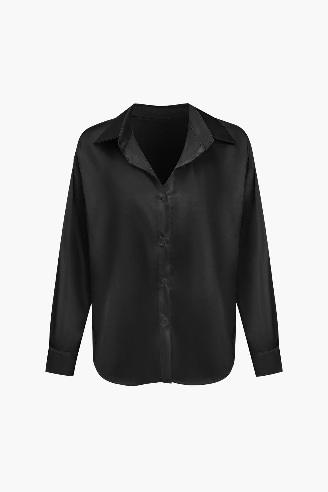 Vrouwelijke Blouse van Satijn Lang Mouw Elegant Model