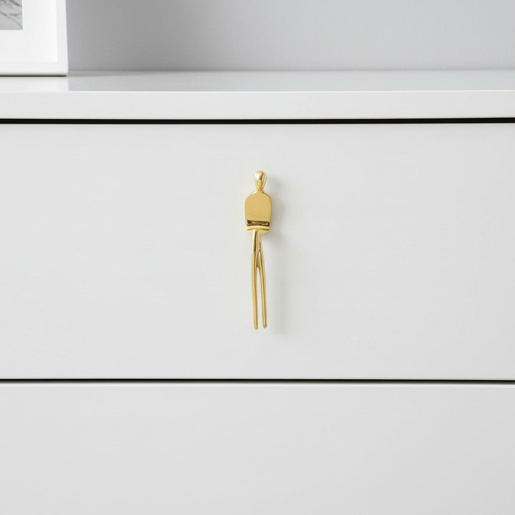 Minimalistische Kastgreep - Messing Zilver Roze - Scandinavisch Design Meubels