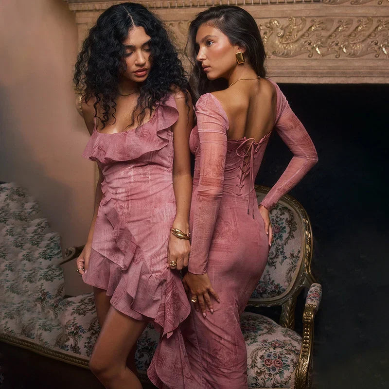 Rokende Jurk voor Dames in Roze Kleur