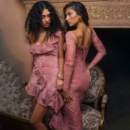 Rokende Jurk voor Dames in Roze Kleur