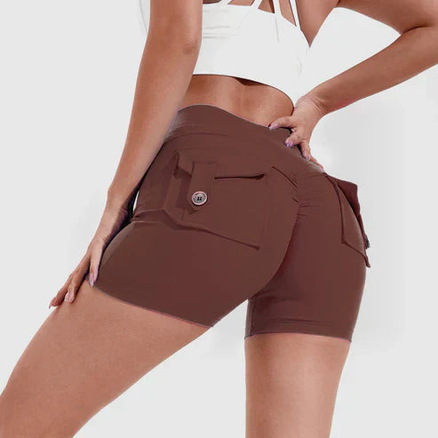 Vrouwenshorts Hoge Taille Heupverhogend Slank - StudioMarella