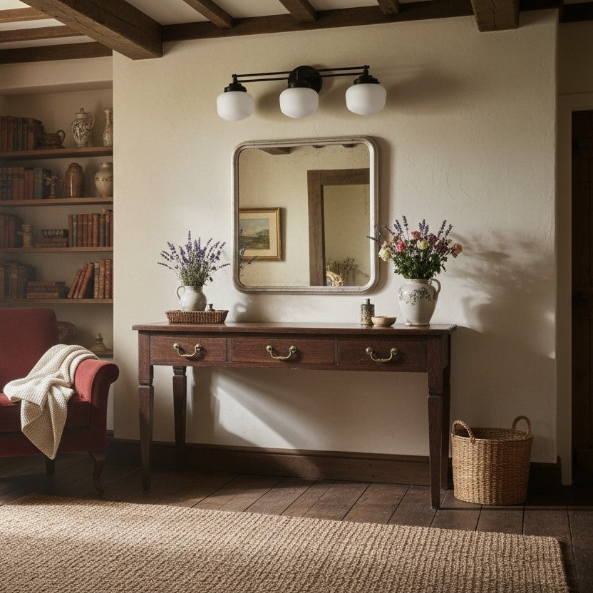 Globe Wandlamp Klassieke Badkamer Schoolhouse Verlichting Mat Opaal Glas voor Spiegel en Wastafel