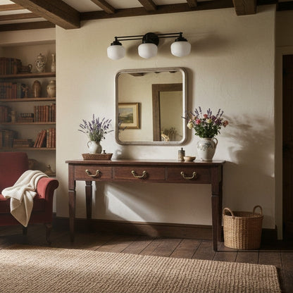 Globe Wandlamp Klassieke Badkamer Schoolhouse Verlichting Mat Opaal Glas voor Spiegel en Wastafel