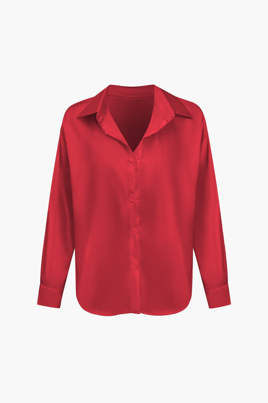 Vrouwelijke Blouse van Satijn Lang Mouw Elegant Model