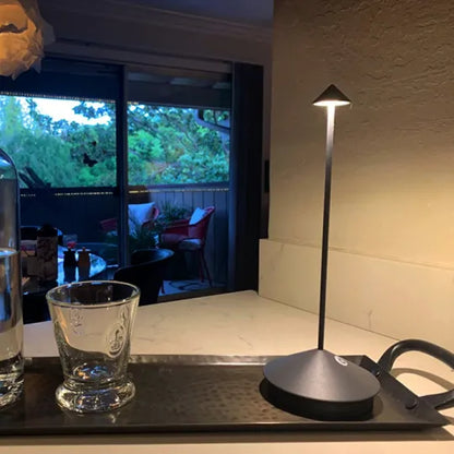 Tafellamp Draadloos Dimbaar LED Oplaadbaar USB Binnen Buiten Aluminium Wit Goud Zwart Grijs