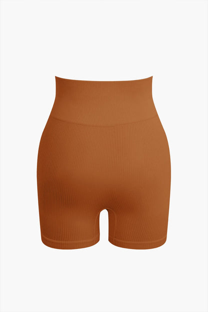 Yogaset Dames Naadloos met Crop Top en Shorts