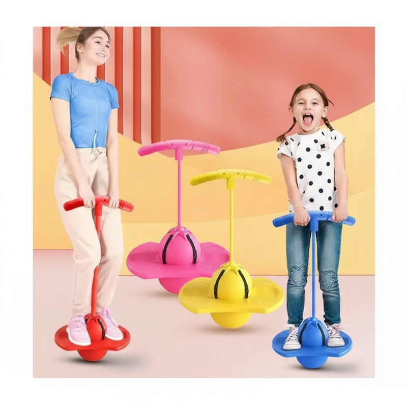 Balansbal met Handvatten voor Kinderen en Volwassenen - Springbal met Antislip Platform voor Coördinatieoefeningen en Evenwichtstraining