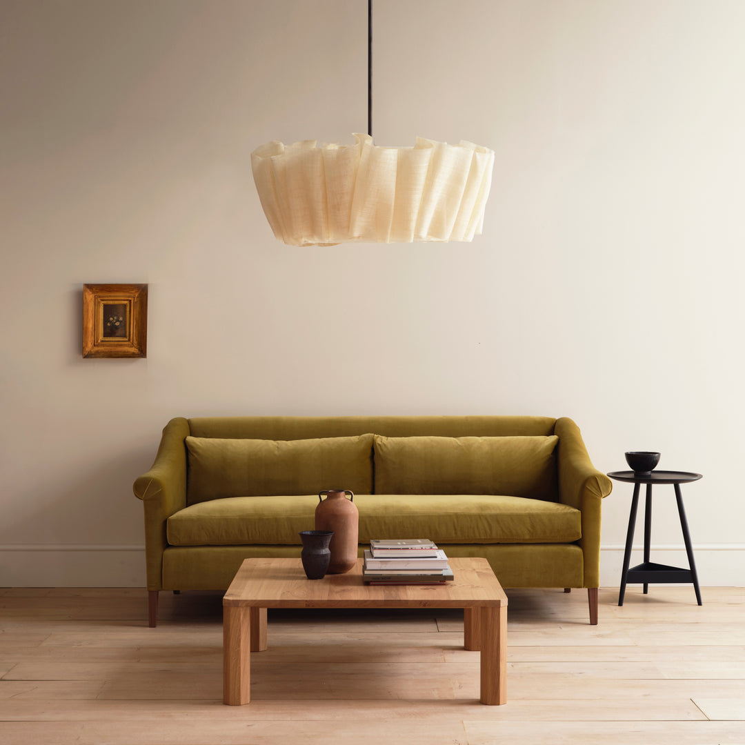 Geplisseerde Stoffen Hanglamp – Minimalistische Scandinavische Verlichting voor Eetkamer & Woonkamer