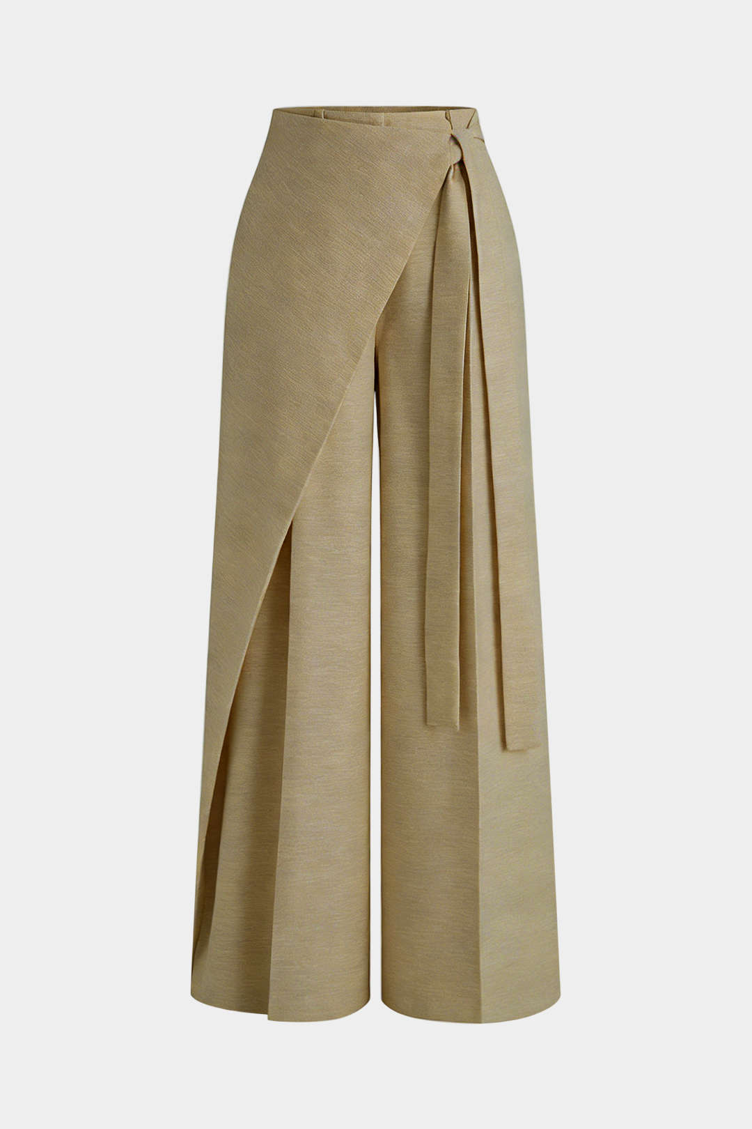 Dames Pantalon Asymmetrisch Met Strik Detail Stijlvol