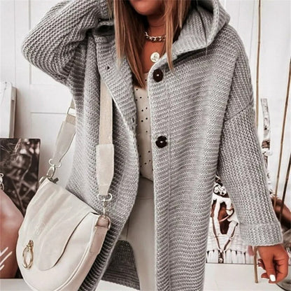 Dames Cardigan Met Capuchon Kasjmier Stijl