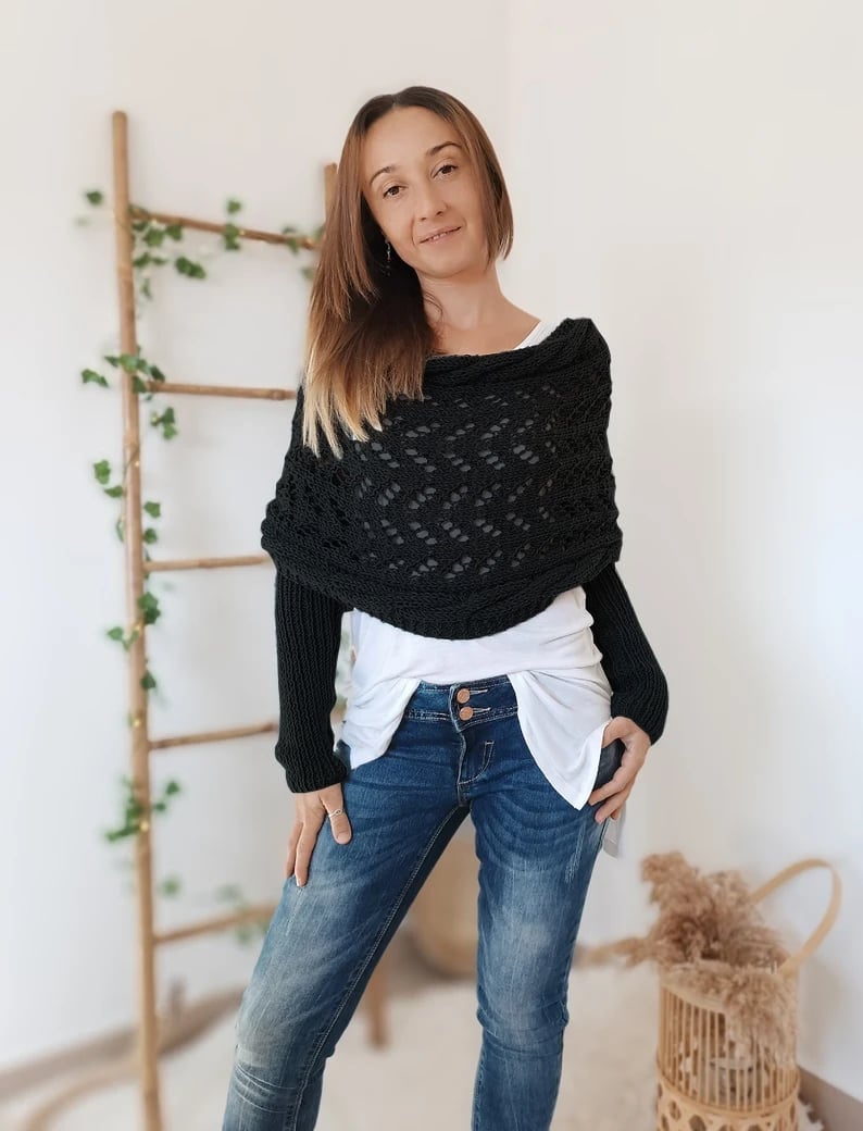 Zachte Schouderdoek Trui Elegant en Comfortabel