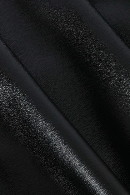 Kunstlederen Rok Asymmetrisch Midilengte Wickel Design