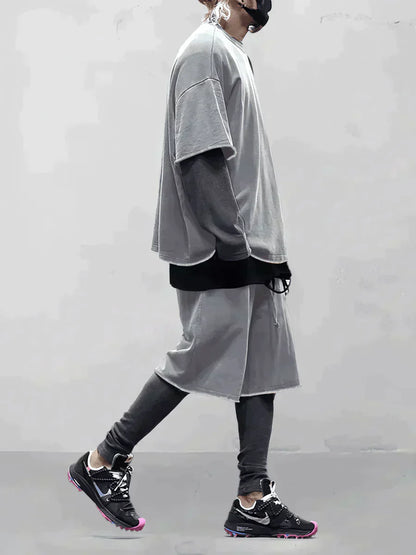 Heren Zomer Set Oversized T-shirt en Shorts Comfortabel