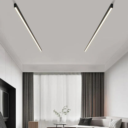 LED plafondlamp zwart langwerpig modern voor woonkamer hal slaapkamer minimalistische plafondverlichting binnen