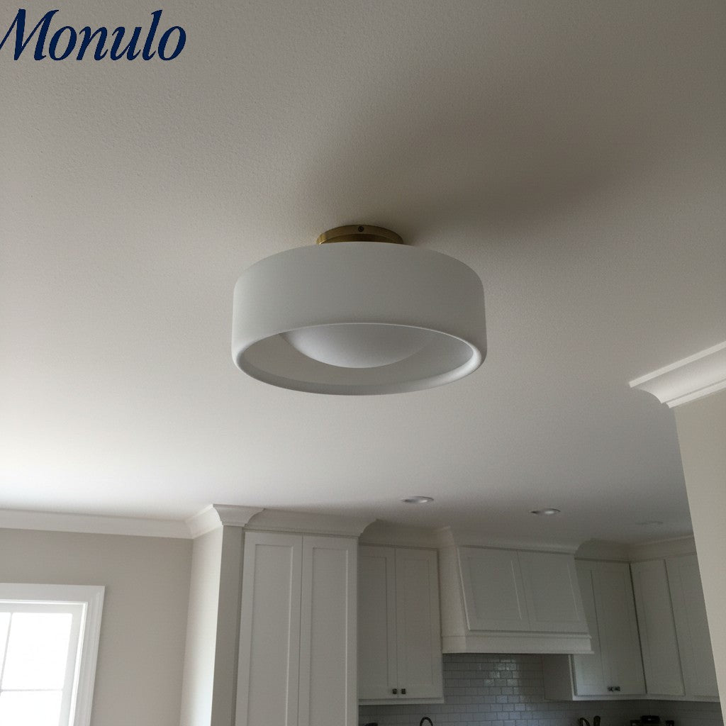 Porselein Plafondlamp Rond Modern – Zachte Sfeerverlichting voor Gang Kantoor Keuken