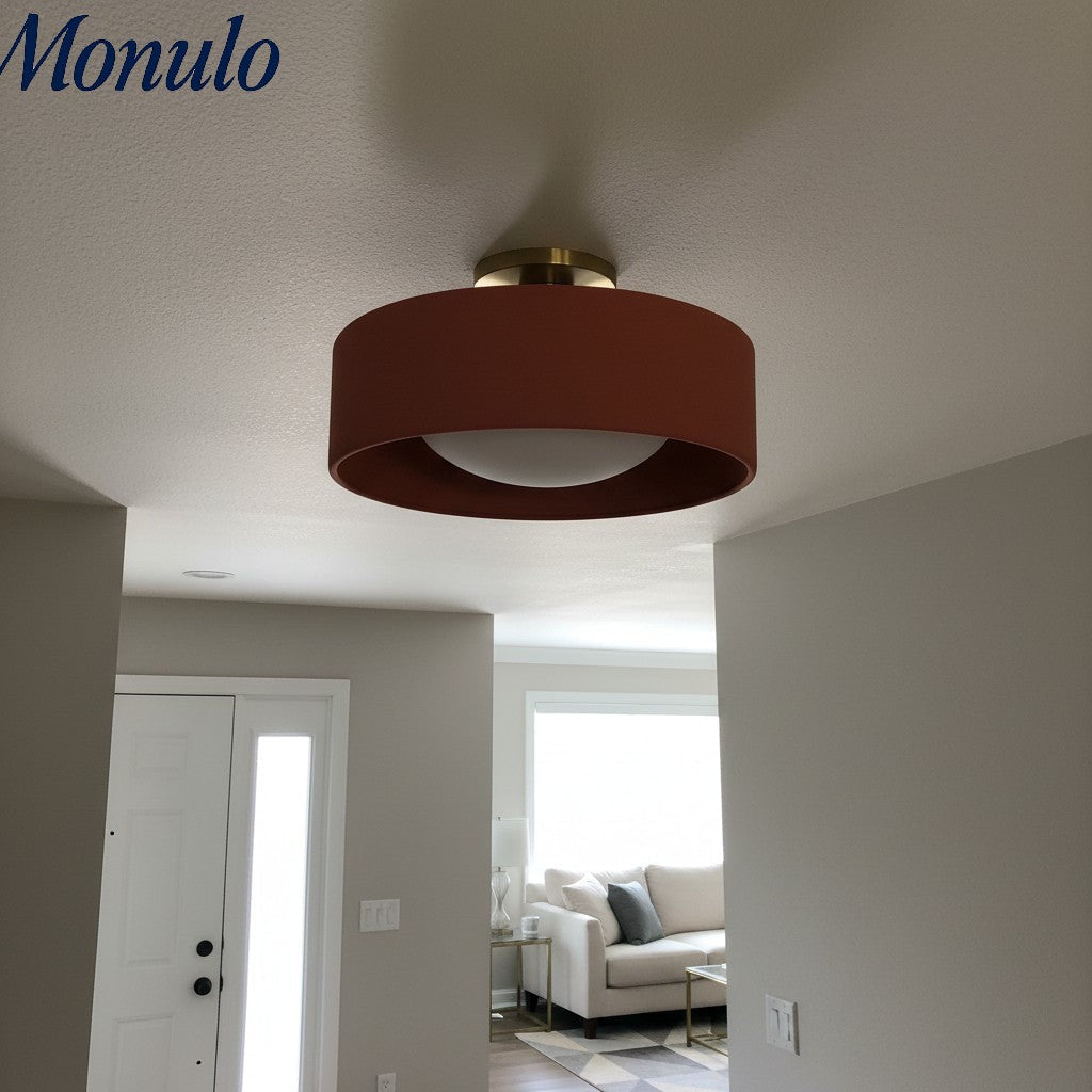Porseleinen Plafondlamp met Strakke Montage – Moderne Lage Profiellamp Keramiek Opbouwverlichting