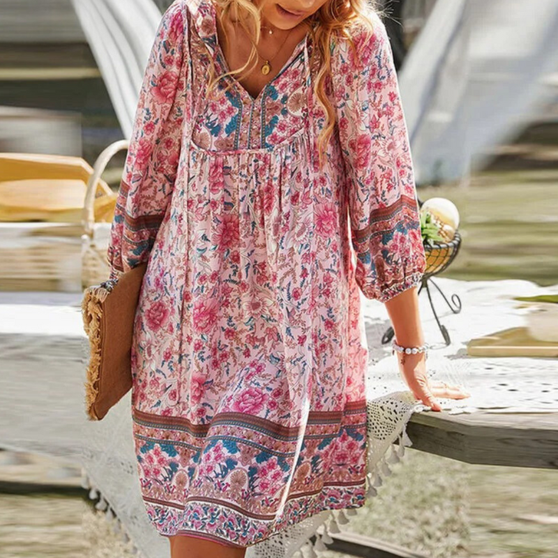 Zomerjurk Bohemien Stijl Vrouwelijk Mooi