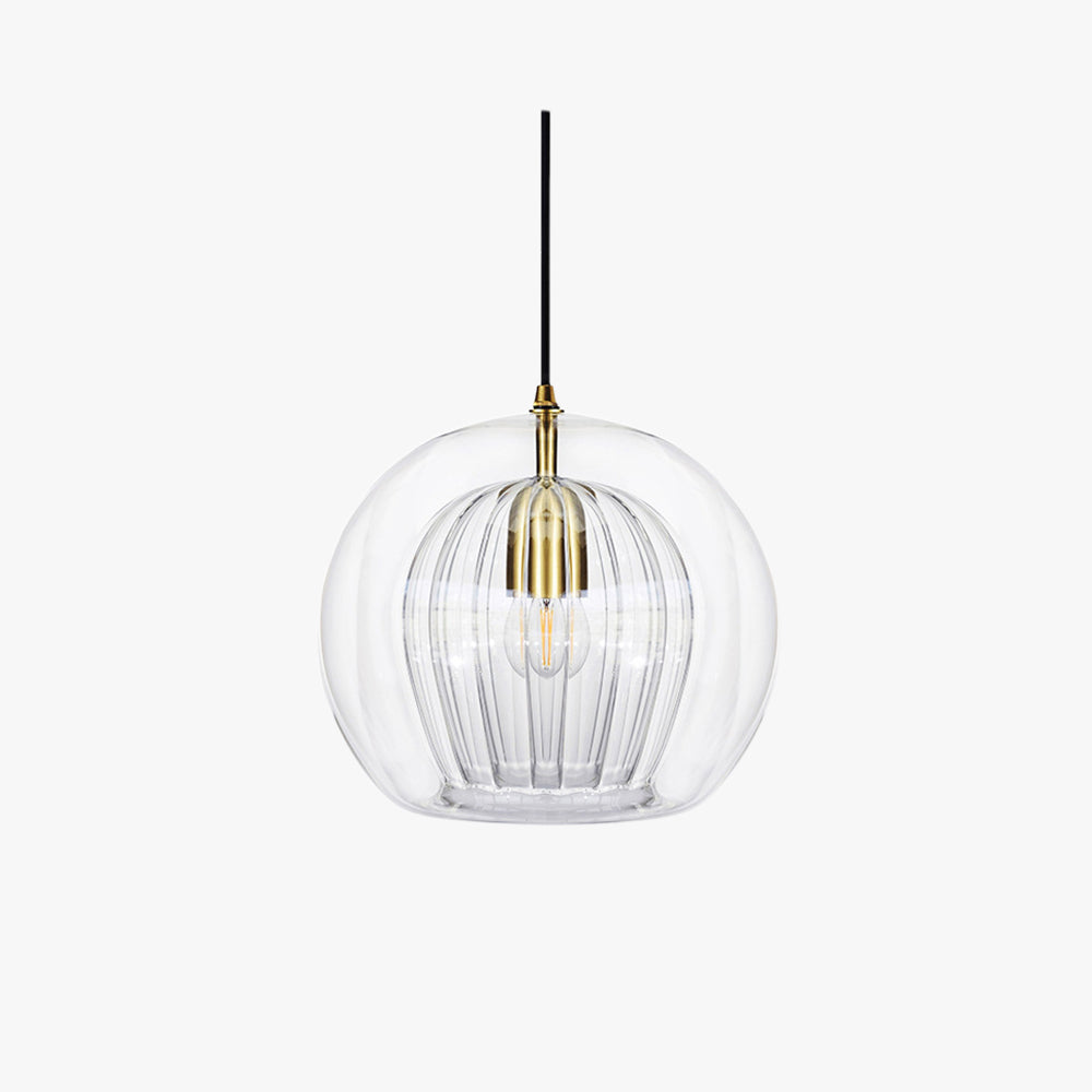 Hanglamp Glas Rond Transparant Amber G4 LED Modern 1-Lichts