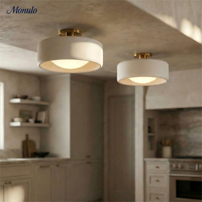 Porseleinen Plafondlamp met Strakke Montage – Moderne Lage Profiellamp Keramiek Opbouwverlichting