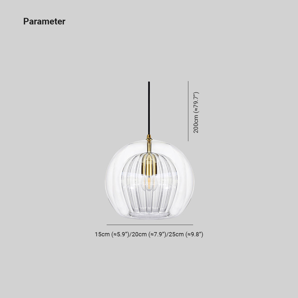 Hanglamp Glas Rond Transparant Amber G4 LED Modern 1-Lichts