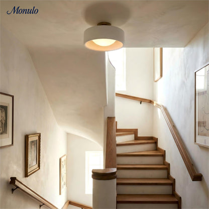 Porseleinen Plafondlamp met Strakke Montage – Moderne Lage Profiellamp Keramiek Opbouwverlichting