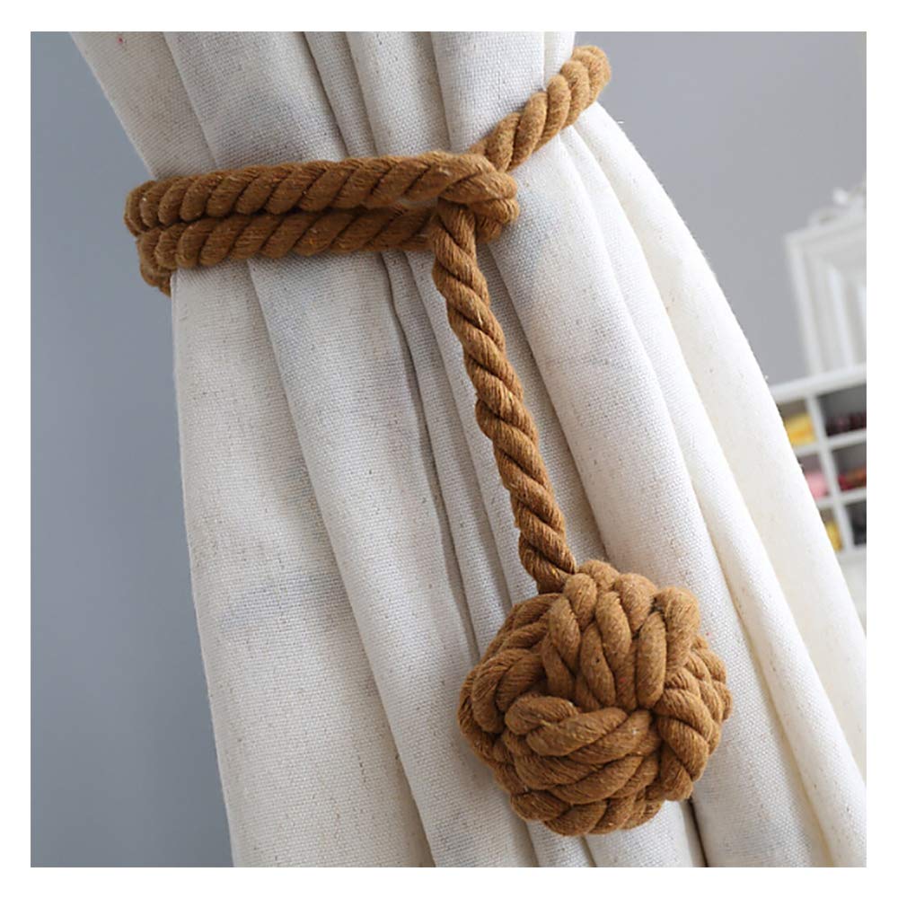 Macramé Gordijnhouders met Houten Stok – Handgeweven Katoenen Tie Backs voor Natuurlijke Boho Stijl