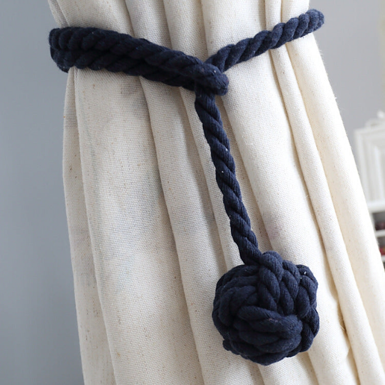 Macramé Gordijnhouders met Houten Stok – Handgeweven Katoenen Tie Backs voor Natuurlijke Boho Stijl