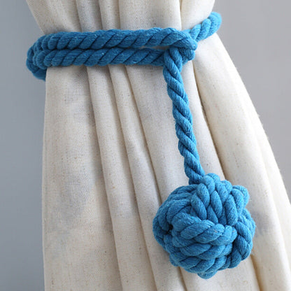 Macramé Gordijnhouders met Houten Stok – Handgeweven Katoenen Tie Backs voor Natuurlijke Boho Stijl