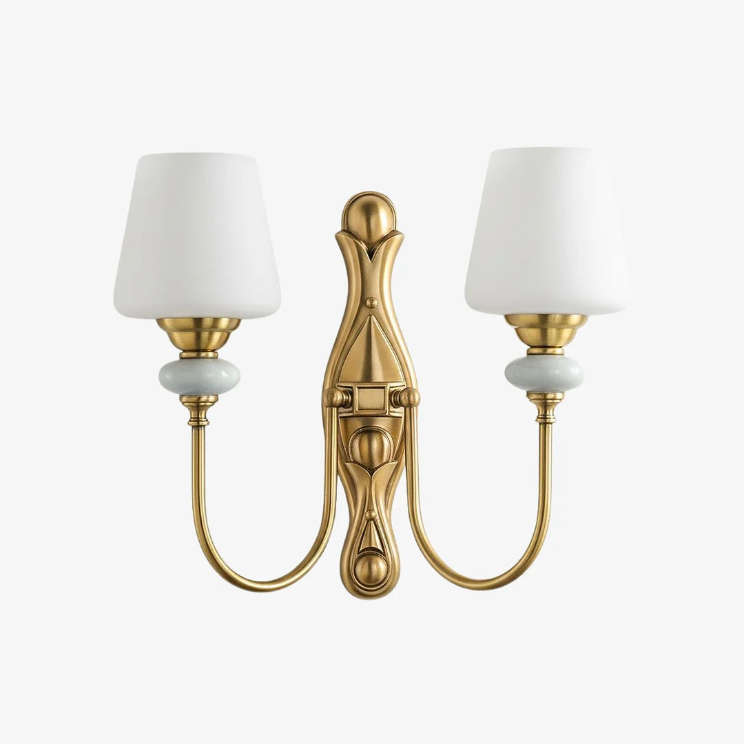 Keramische wandlamp met stoffen kap - 1 of 2 lichtpunten - E27 - diverse kleuren & stijlen