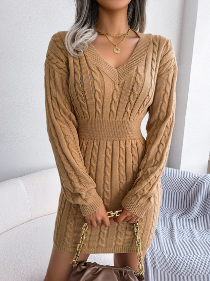 Korte V-hals Jurk voor Vrouw Elegante Zomerjurk - StudioMarella