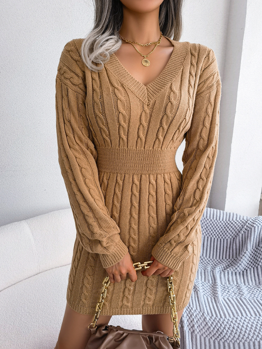 Korte V-hals Jurk voor Vrouw Elegante Zomerjurk - StudioMarella
