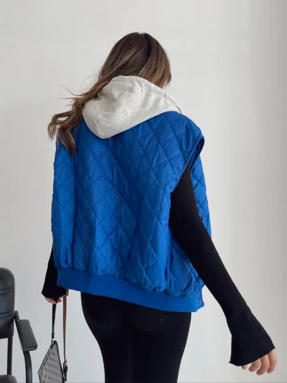 Warm Gewatteerd Vest met Capuchon voor Vrouwen en Mannen