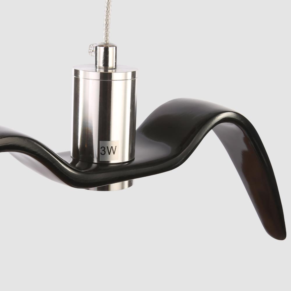Hanglamp LED Vogeldesign Resin Aluminium Wit Zwart 3000K 4000K 6000K Woonkamer Pendellamp Minimalistisch Organisch Plafondlamp