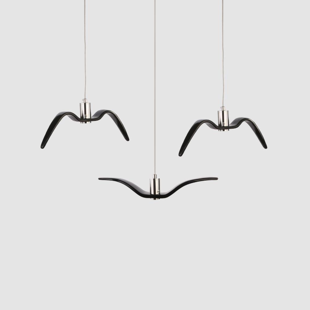 Hanglamp LED Vogeldesign Resin Aluminium Wit Zwart 3000K 4000K 6000K Woonkamer Pendellamp Minimalistisch Organisch Plafondlamp