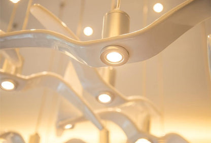 Hanglamp LED Vogeldesign Resin Aluminium Wit Zwart 3000K 4000K 6000K Woonkamer Pendellamp Minimalistisch Organisch Plafondlamp