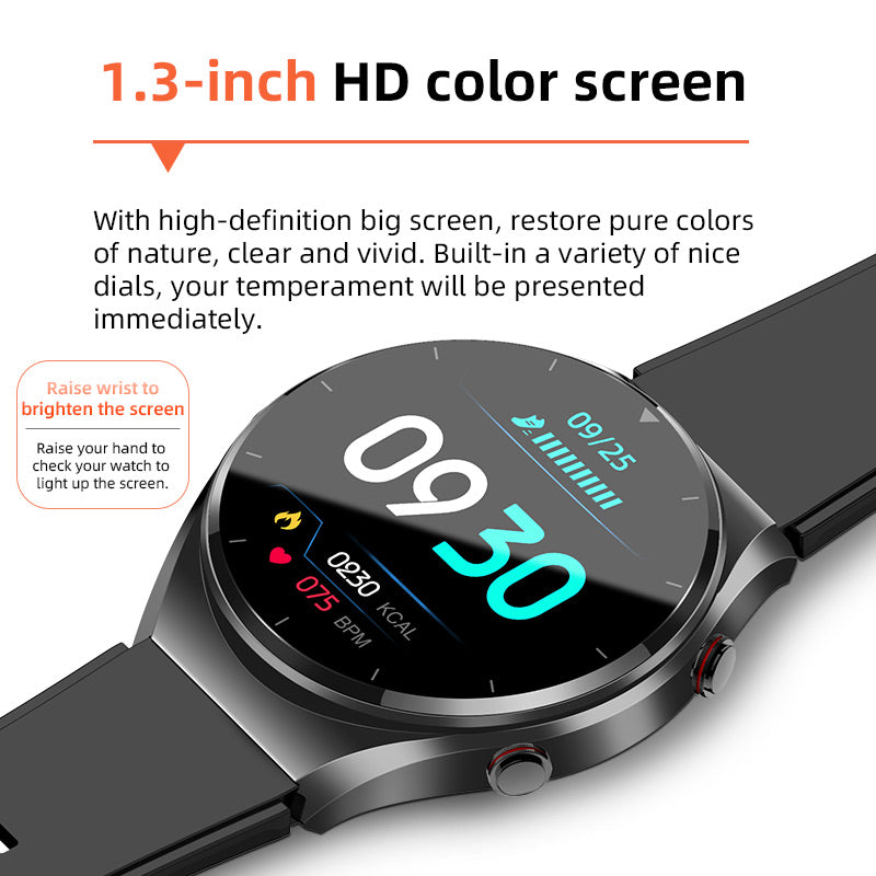 Smartwatch met Gezondheidsmeting ECG Bloeddruk Hartslagmeter Niet-Invasieve Bloedsuikersensor Polshorloge Fitnesstracker