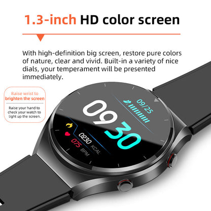 Smartwatch met Gezondheidsmeting ECG Bloeddruk Hartslagmeter Niet-Invasieve Bloedsuikersensor Polshorloge Fitnesstracker