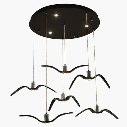 Hanglamp LED Vogeldesign Resin Aluminium Wit Zwart 3000K 4000K 6000K Woonkamer Pendellamp Minimalistisch Organisch Plafondlamp